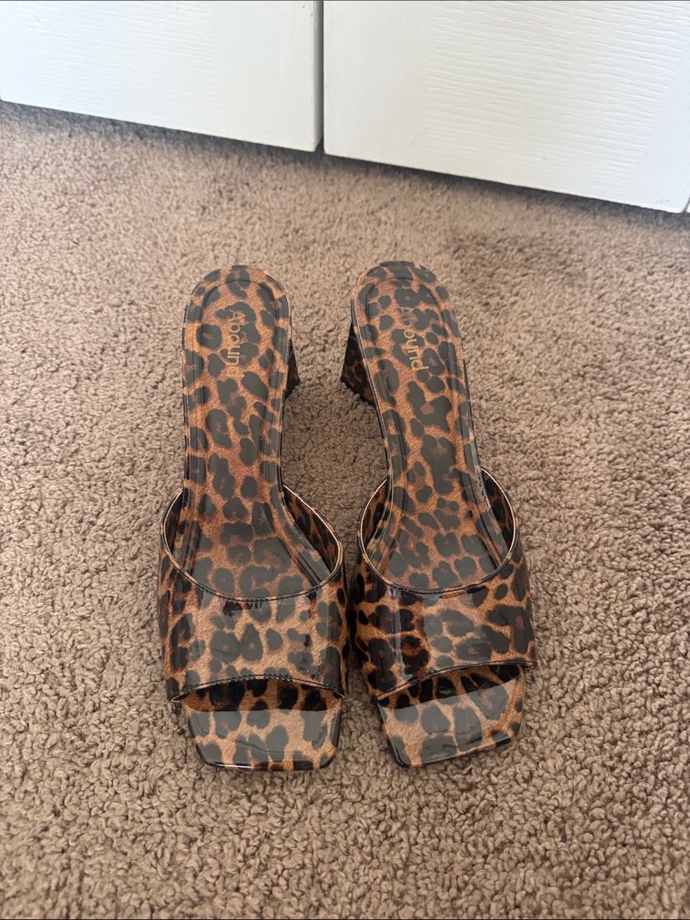 Abound Leopard Print Slide Mules in Brown/Black